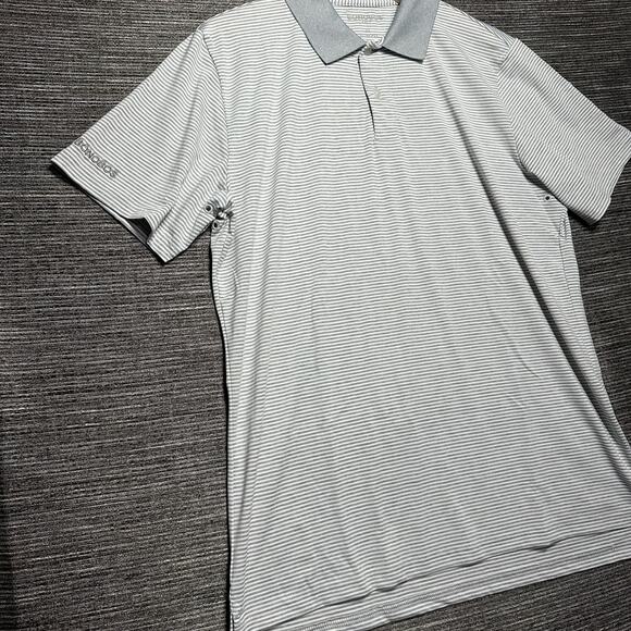 Bonobos Golf Polo Shirt Men's M Gray Striped Stretch Skim Fit GKT10928S - Picture 5 of 15